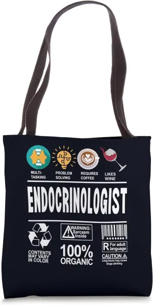 Endocrinologist Job Definition Skills Coffee Wine Tote Bag