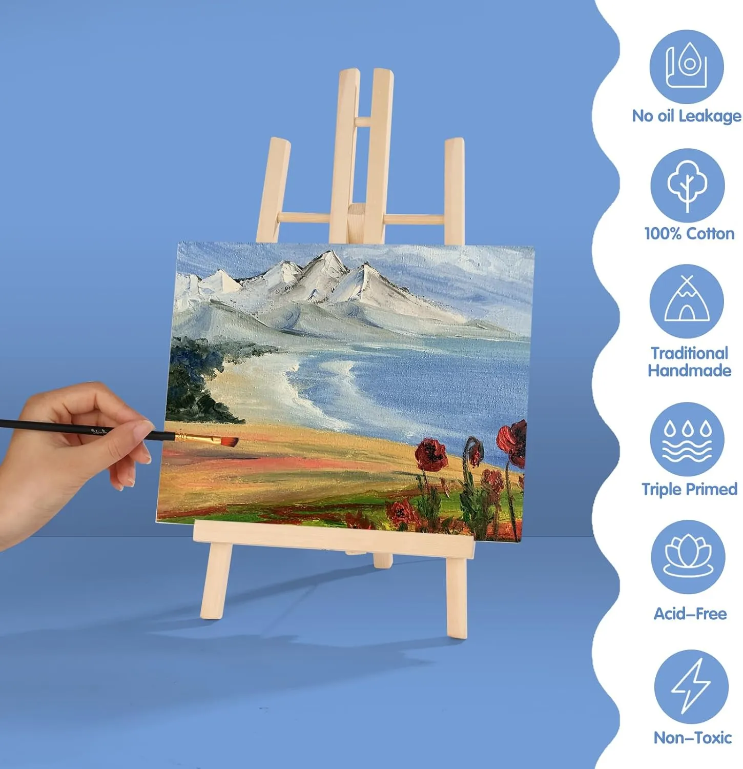 ESRICH Canvas Boards for Painting 20 Multi Pack Paint Canvas Panels 11x14, 9x12, 8x10, 6x6, 5x7, 4x4 Blank Canvases for Painting-Cotton Primed Painting Canvas for Acrylic, Oil, Gouache & Tempera