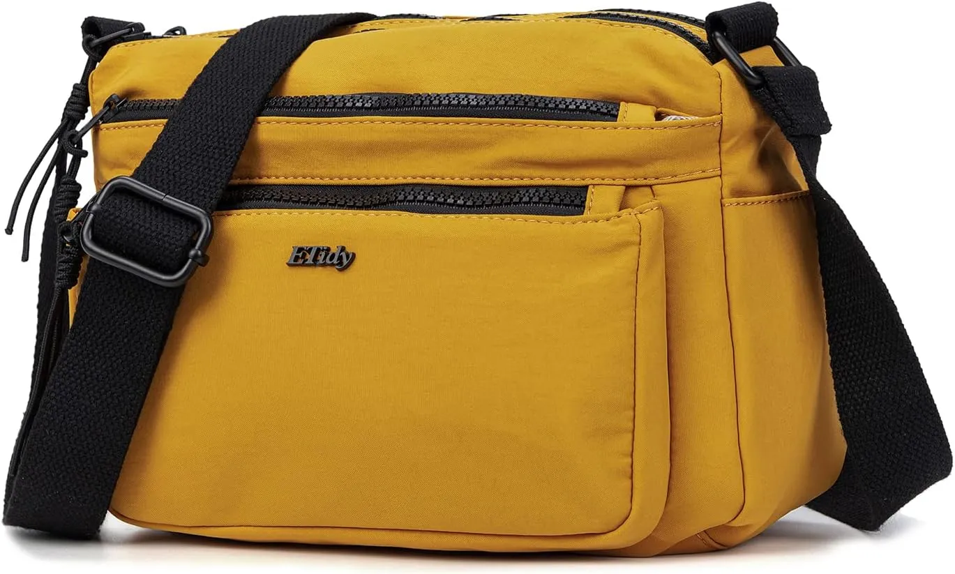 ETidy Casual Nylon Shoulder Bag For Women Waterproof Lightweight Crossbody Purse Hobo Bag