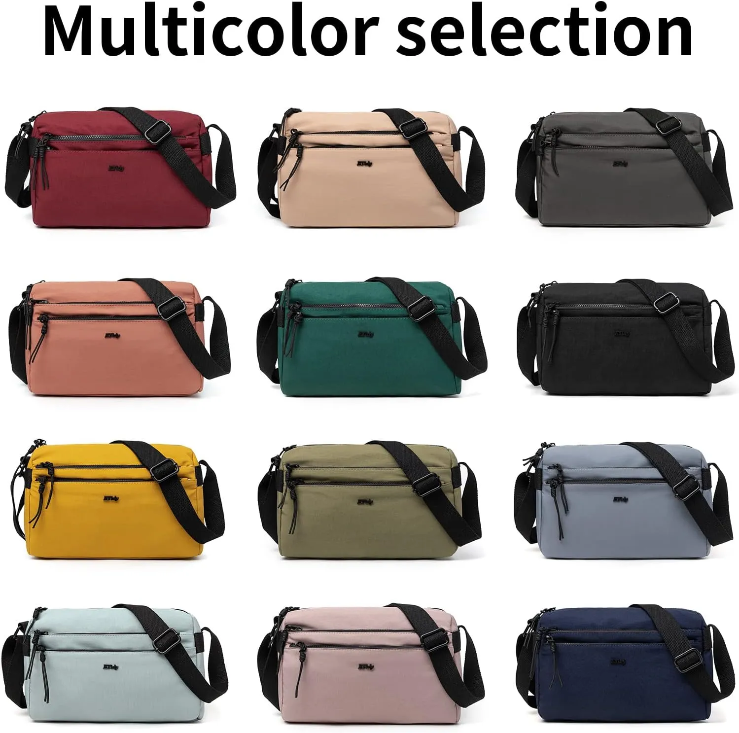 ETidy Nylon Crossbody Bag For Women Waterproof Lightweight Casual Shoulder Purse Hobo Bag