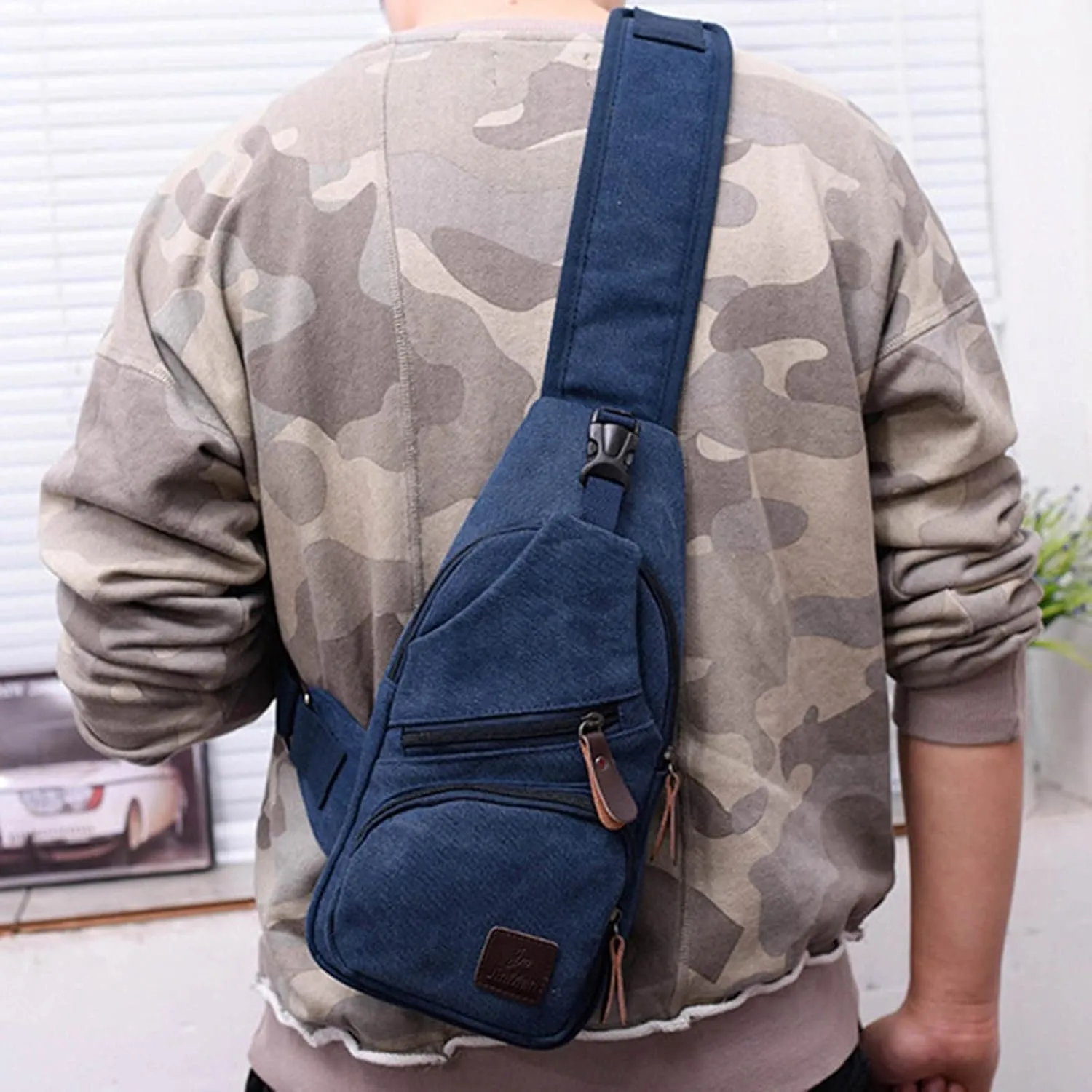 Everywhere Belt Bag Men Messenger Bag Fashion Outdoor Canvas Chest Bag Bike Functional Pocket Travel Backpack