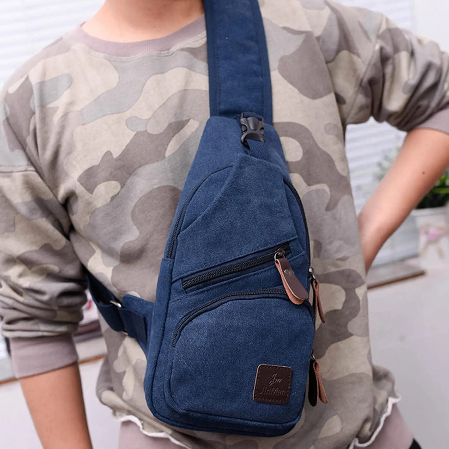 Everywhere Belt Bag Men Messenger Bag Fashion Outdoor Canvas Chest Bag Bike Functional Pocket Travel Backpack