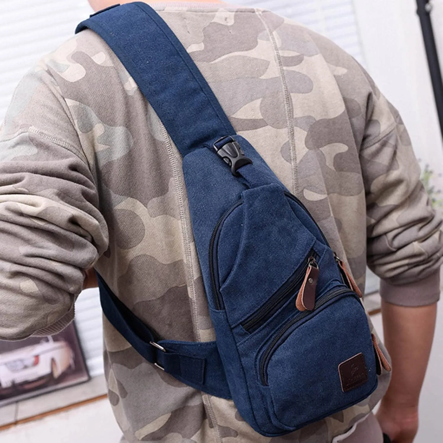 Everywhere Belt Bag Men Messenger Bag Fashion Outdoor Canvas Chest Bag Bike Functional Pocket Travel Backpack