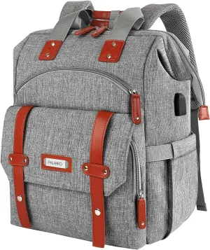 FALANKO Laptop Backpack for Women, 15.6 Inch Computer Backpack Doctor Teacher Work Purse Bookbag, Wide Top Open College Water Resistant Travel Casual Shoulder Bag with USB Charging Port