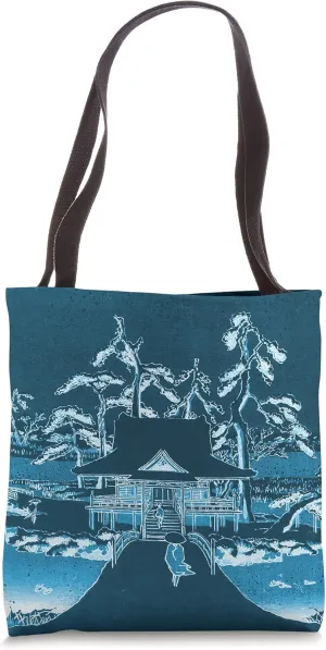Famous Vintage Japanese Art: Snow Benzaiten Shrine Stylish Tote Bag