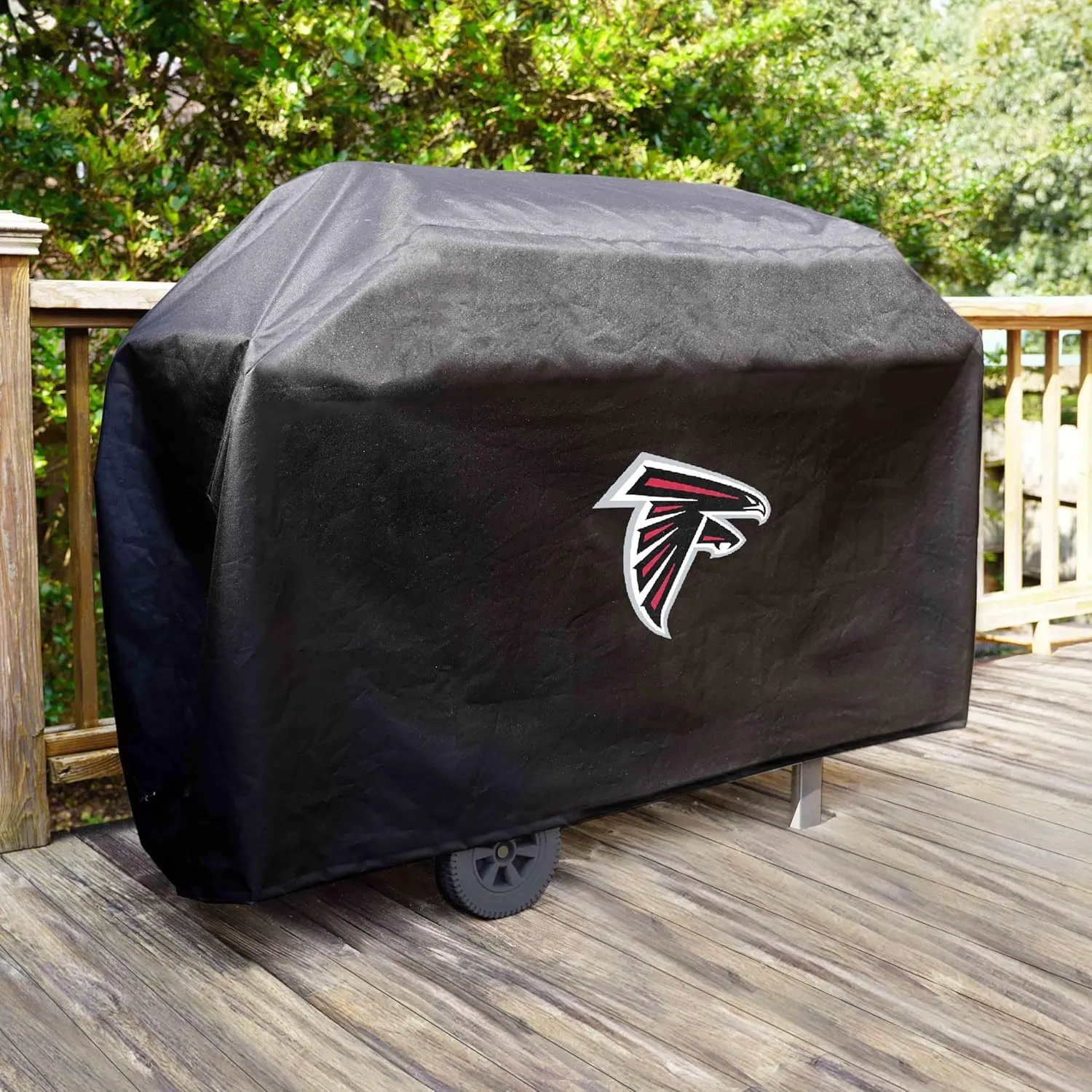 FANMATS 41155 NFL - Atlanta Falcons Rectangular Black Grill Cover - Fits 3 and 4 Burner Grills - 68in x 21in x 35in