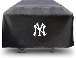 FANMATS 42305 MLB - New York Yankees Rectangular Black Grill Cover - Fits 3 and 4 Burner Grills - 68in x 21in x 35in