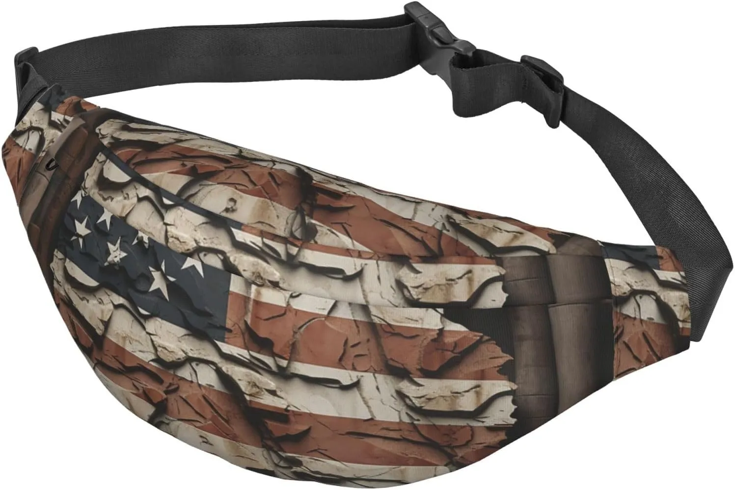 Fanny Pack For Men Women Casual Belt Bag Waterproof Waist Bag Interstellar American Flag Camouflage Running Waist Pack For Travel Sports
