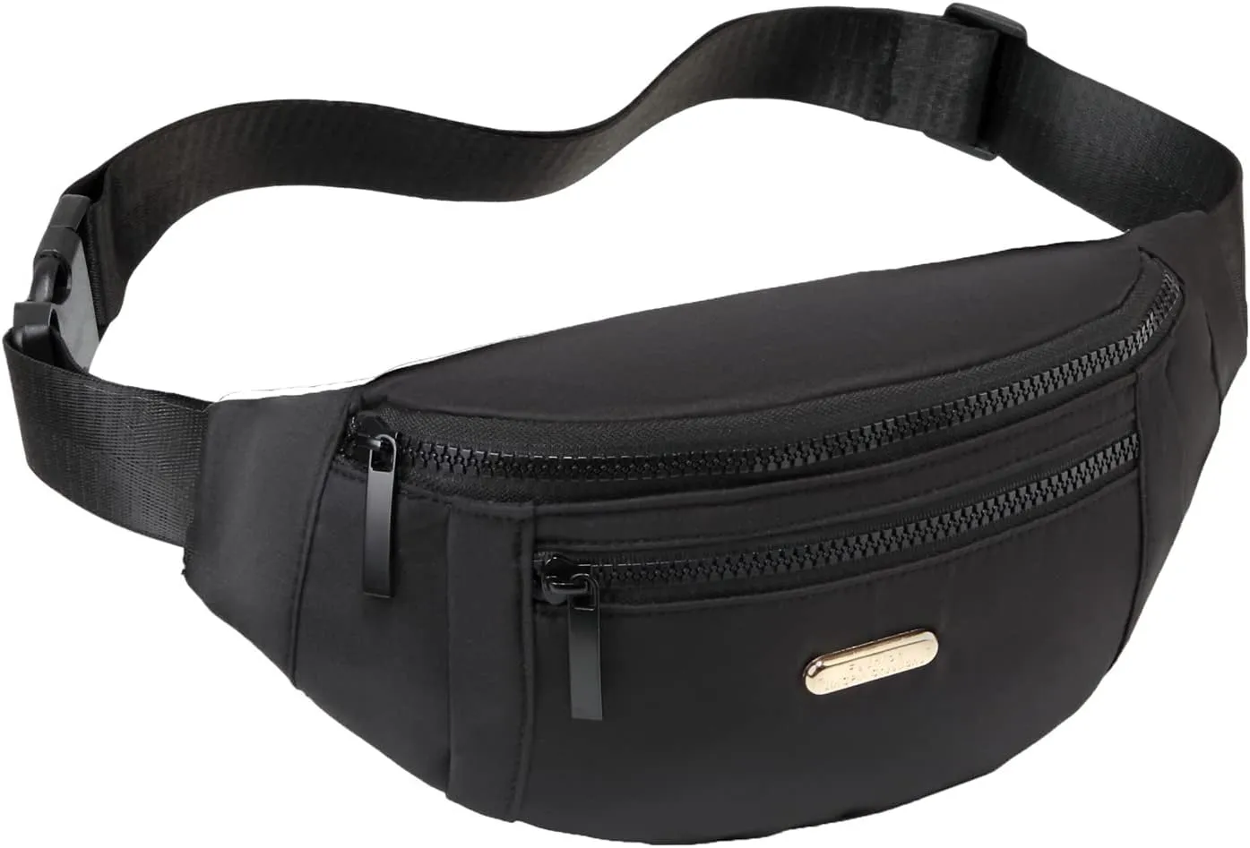 Fanny Packs for Men Women, Fashion Waterproof Waist Packs for Travel Walking Running Cycling Black