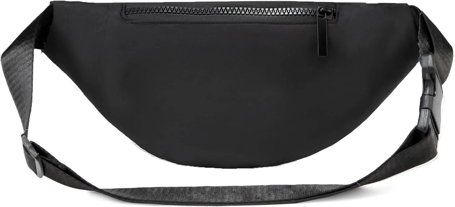 Fanny Packs for Men Women, Fashion Waterproof Waist Packs for Travel Walking Running Cycling Black