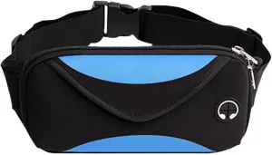 Fashion Waist Packs Sports Waist Bag Cycling Running Jogging Gym Wallet Mobile Phone Shoulder Strap Bag Men Women's Travel Waist Bag(Dark blue)