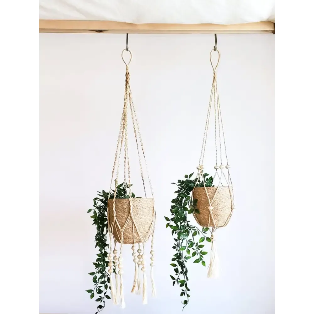 Fiora Macramé Plant Hanger Set of 2 for Stylish Home Decor