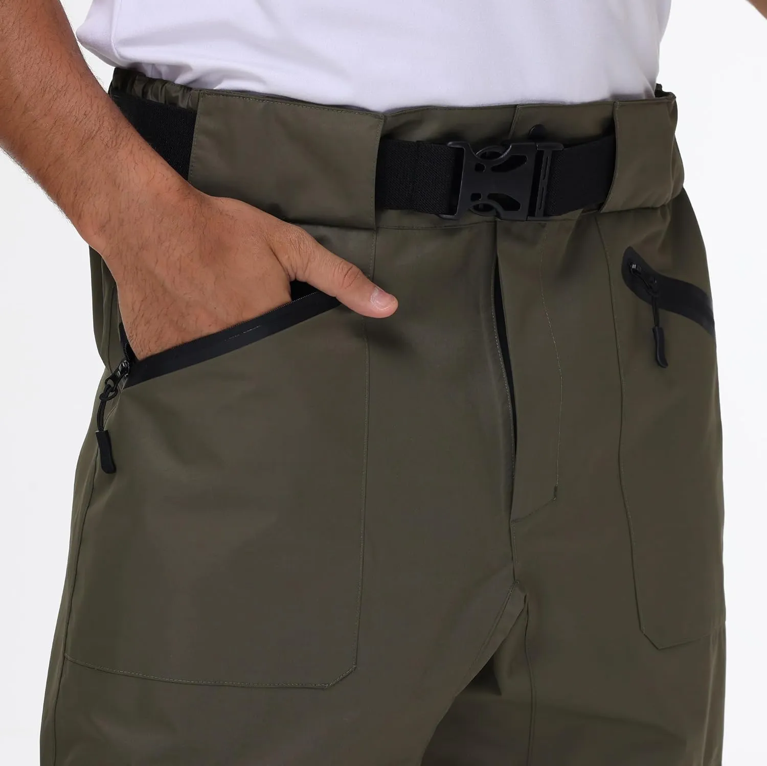 Fishing Waders for Men and Women,Wading Pants with Neoprene Stocking Foot,Fishing Waist Waders Pants with Pockets