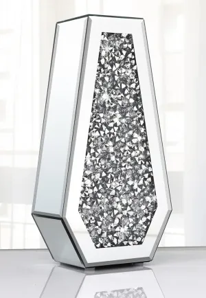 Flower Vase Crushed Diamond Mirrored Vase Crystal Silver Glass Decorative Mirror Vase Large Size Luxury for Home Decor. Diamond Shape Thickened. Can’t Hold Water.