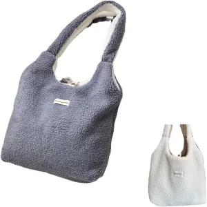 Fluffy Plush Reversible Purse For Women Bag Furry Tote Shoulder Bag Fuzzy Crossbody Bag Gift for Women