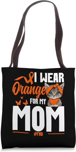 FND Awareness Mama Cat Mom Functional Neurologic Disorder Tote Bag