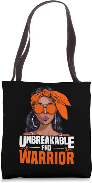FND Warrior Unbreakable Functional Neurologic Disorder Tote Bag