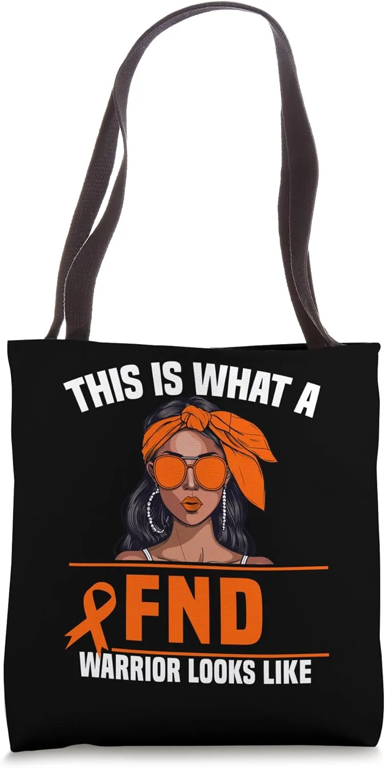 FND Warrior Women Fighter Awareness Neurological Disorder Tote Bag