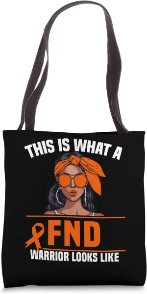 FND Warrior Women Fighter Awareness Neurological Disorder Tote Bag