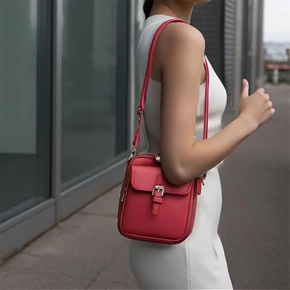 Forcipower Crossbody Leather Bag, Urvashi Crossbody Leather Bag, Vintage Anti Theft Shoulder Bag with Card Slots