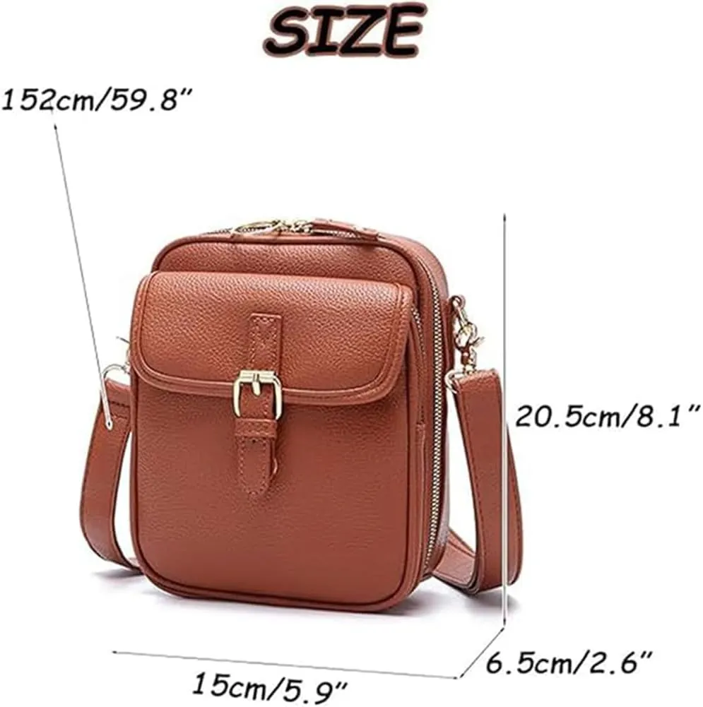 Forcipower Crossbody Leather Bag, Urvashi Crossbody Leather Bag, Vintage Anti Theft Shoulder Bag with Card Slots