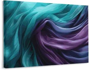 Frame Christmas Wall Decor Light Emerald Green and Purple Printed Square Canvas Wall Art Paintings Wall Decorations for Bedroom Living Room Bathroom Home Decor 15.7 X 11.8 Inches