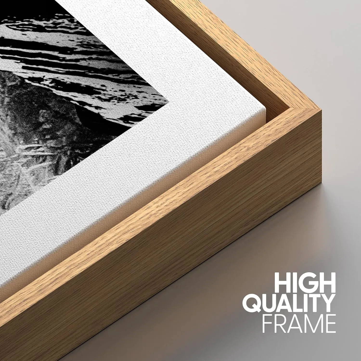 Framed Canvas Print Wall Art Set Black White Snowy Winter Mountain Landscape Nature Wilderness Photography Modern Art Rustic Scenic Relax/Calm for Living Room, Bedroom, Office - 24"x36"x3 Natural