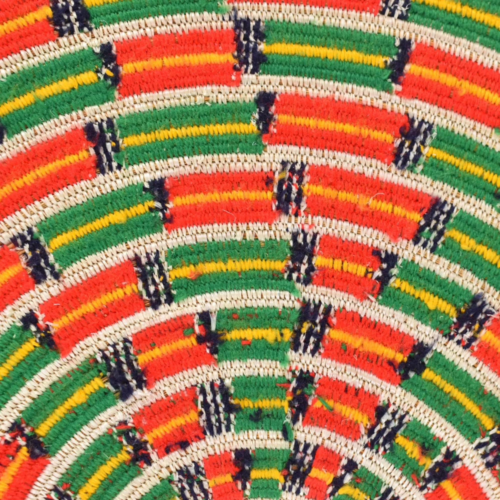 Fulani Flat Basket Mat Burkina Faso 16 Inch