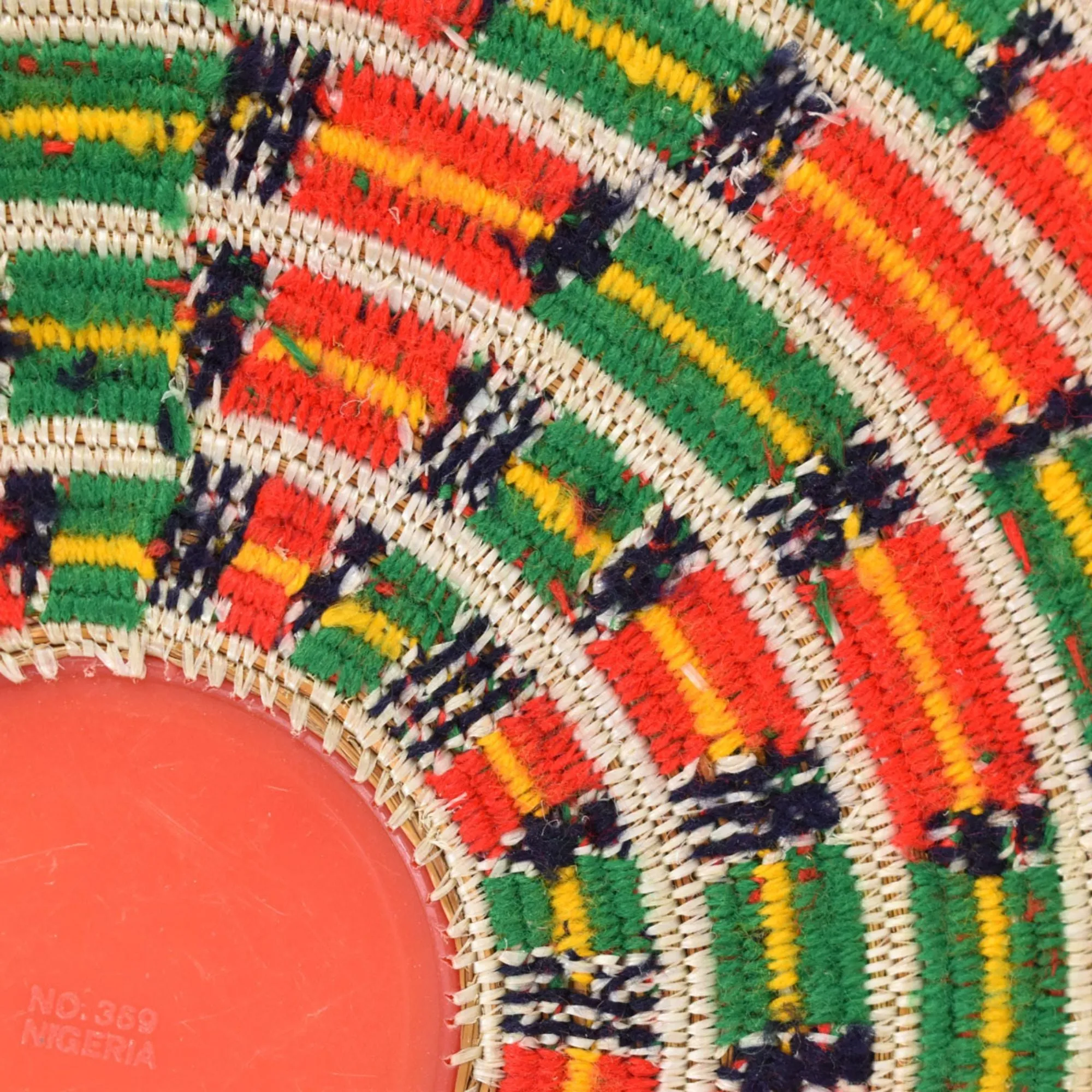 Fulani Flat Basket Mat Burkina Faso 16 Inch