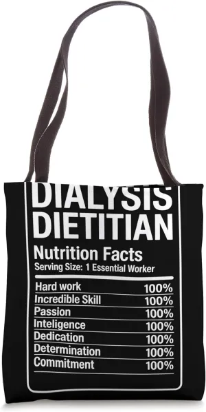 Funny Dialysis Dietitian Nutritionist Dietitian Tote Bag