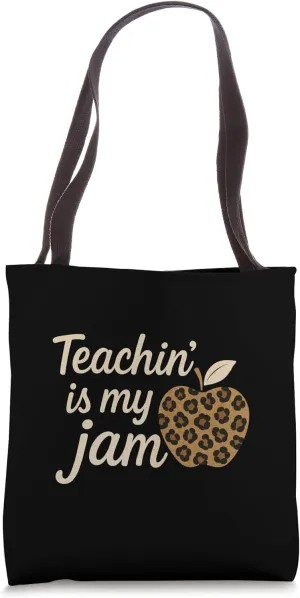 Funny Leopard Teacher Quote for Stylish Educators Tote Bag