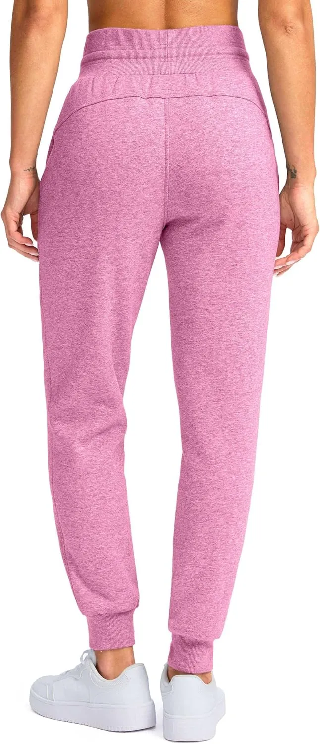 G Gradual Women's Sherpa Fleece Lined Pants with Zipper Pockets Winter Warm Joggers High Waisted Fleece Sweatpants