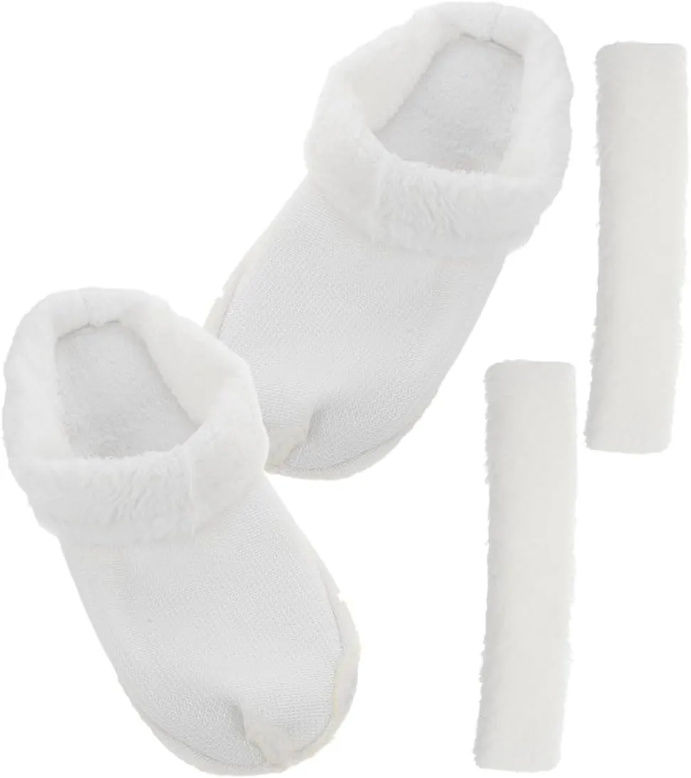 Garneck Warm Wool Shoe Inserts Plush Cotton Cover Liners for Winter Washable Cozy Fluffy Inserts for Slippers Easy Clean Replacement Insoles Size