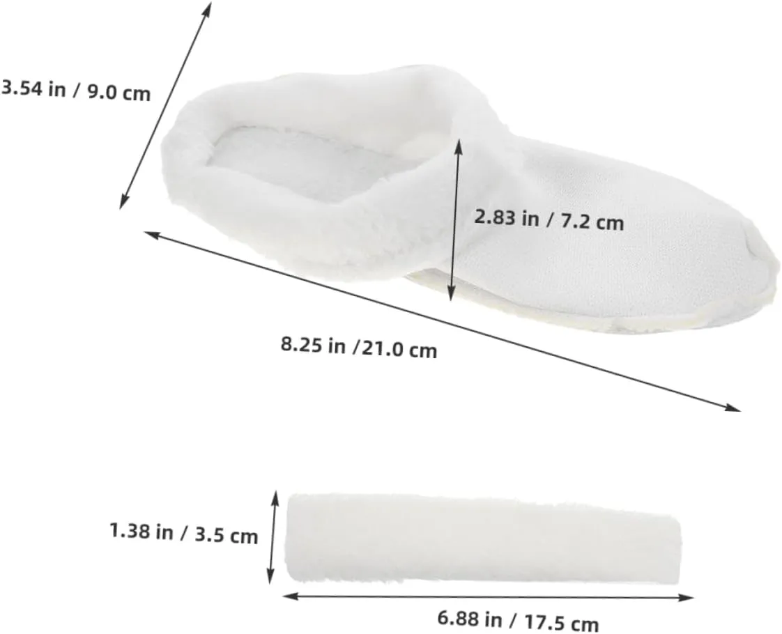 Garneck Warm Wool Shoe Inserts Plush Cotton Cover Liners for Winter Washable Cozy Fluffy Inserts for Slippers Easy Clean Replacement Insoles Size