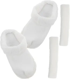 Garneck Warm Wool Shoe Inserts Plush Cotton Cover Liners for Winter Washable Cozy Fluffy Inserts for Slippers Easy Clean Replacement Insoles Size