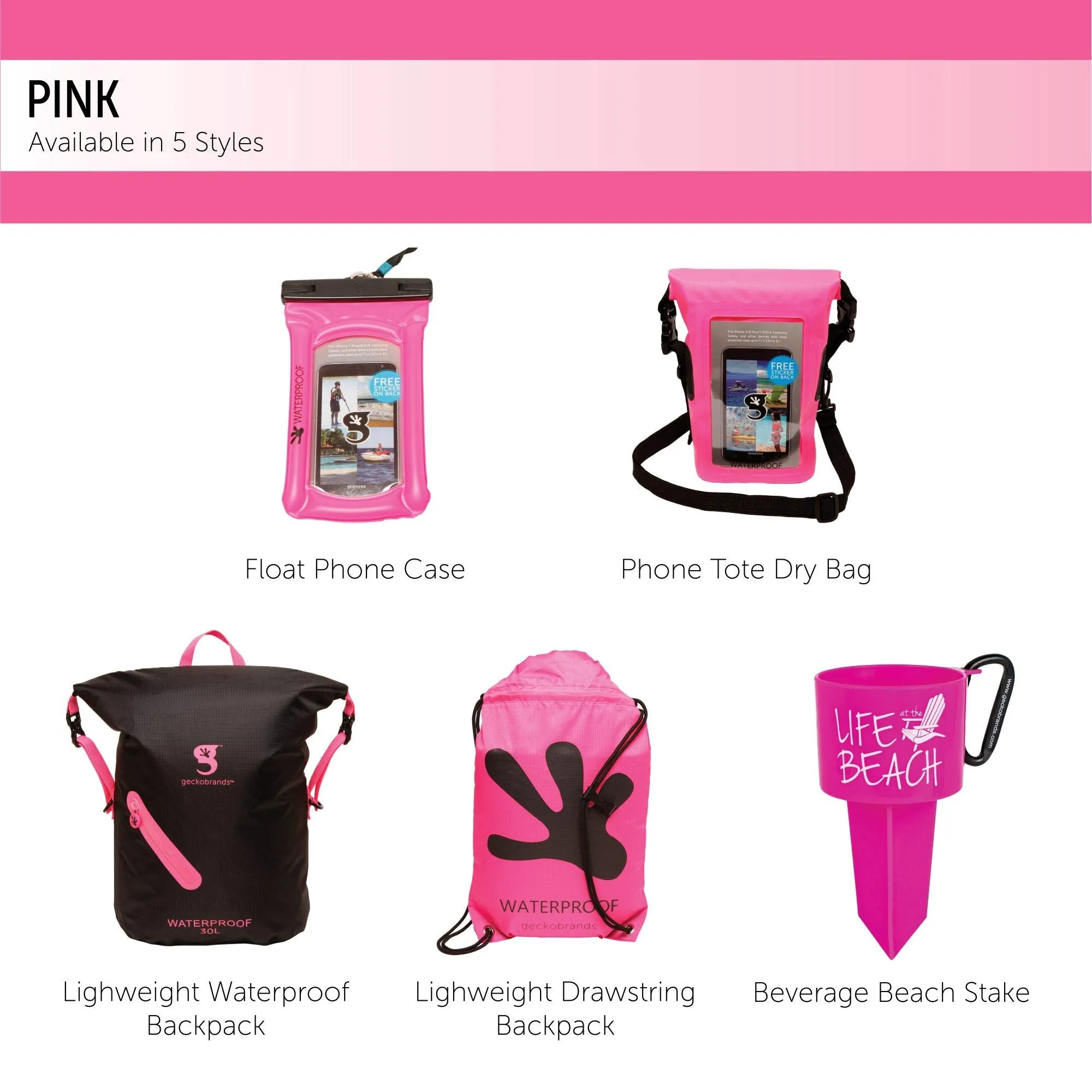 Geckobrands Waterproof Phone Tote