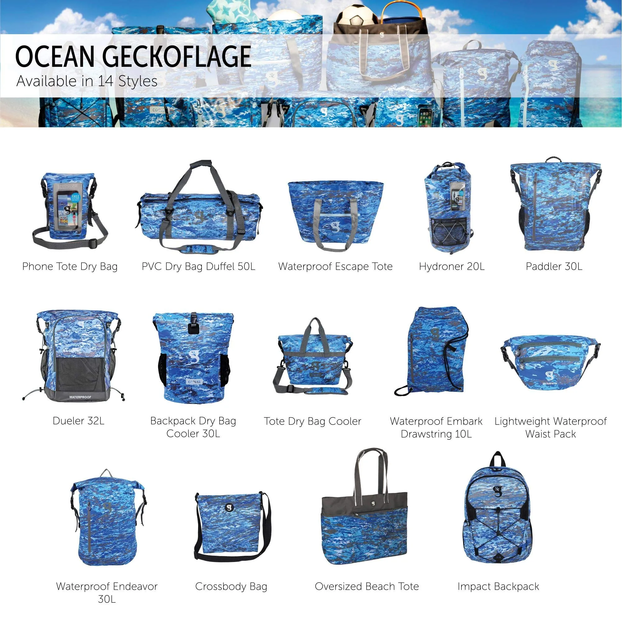 Geckobrands Waterproof Phone Tote