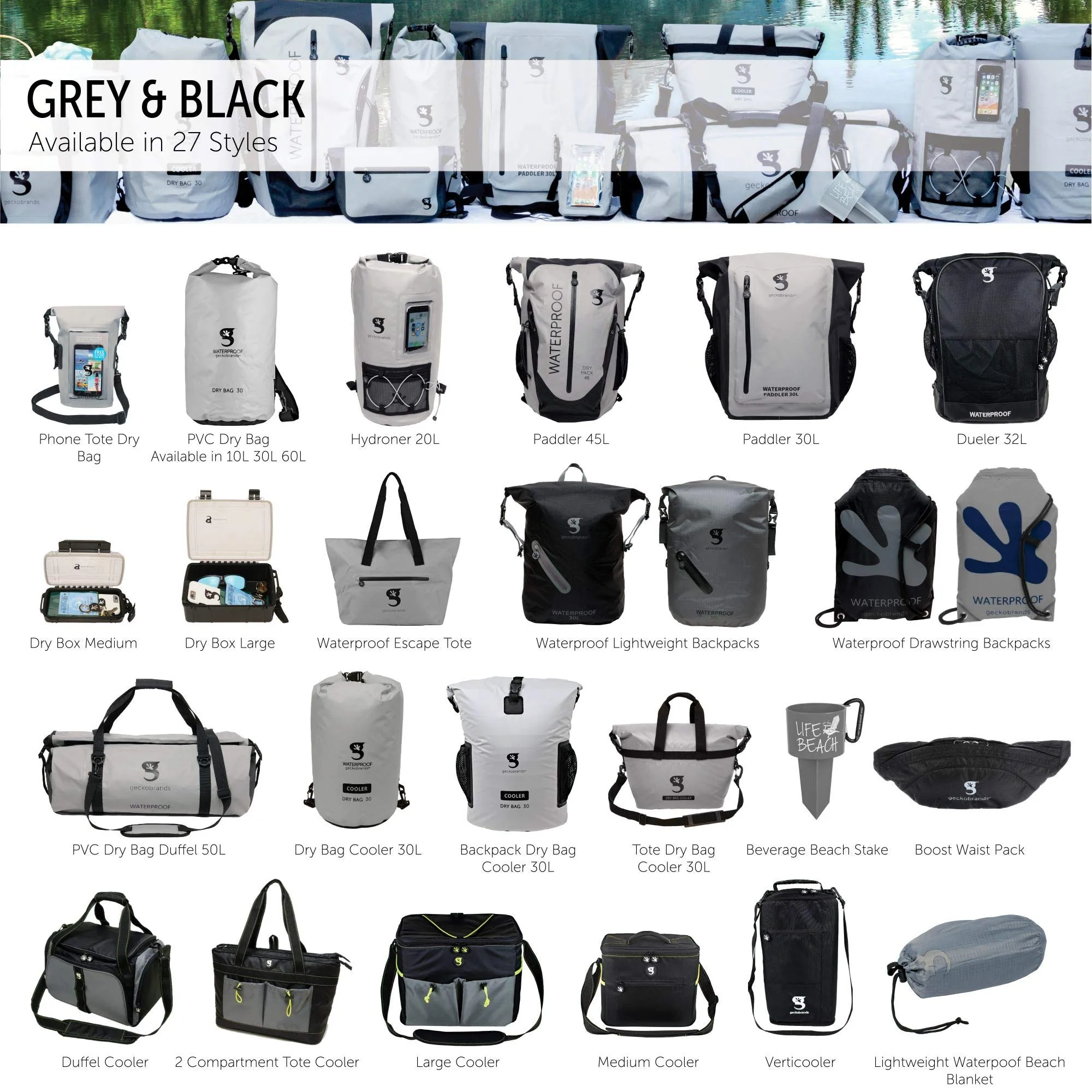 Geckobrands Waterproof Phone Tote