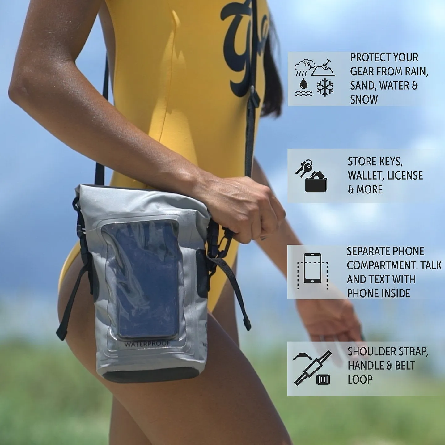 Geckobrands Waterproof Phone Tote