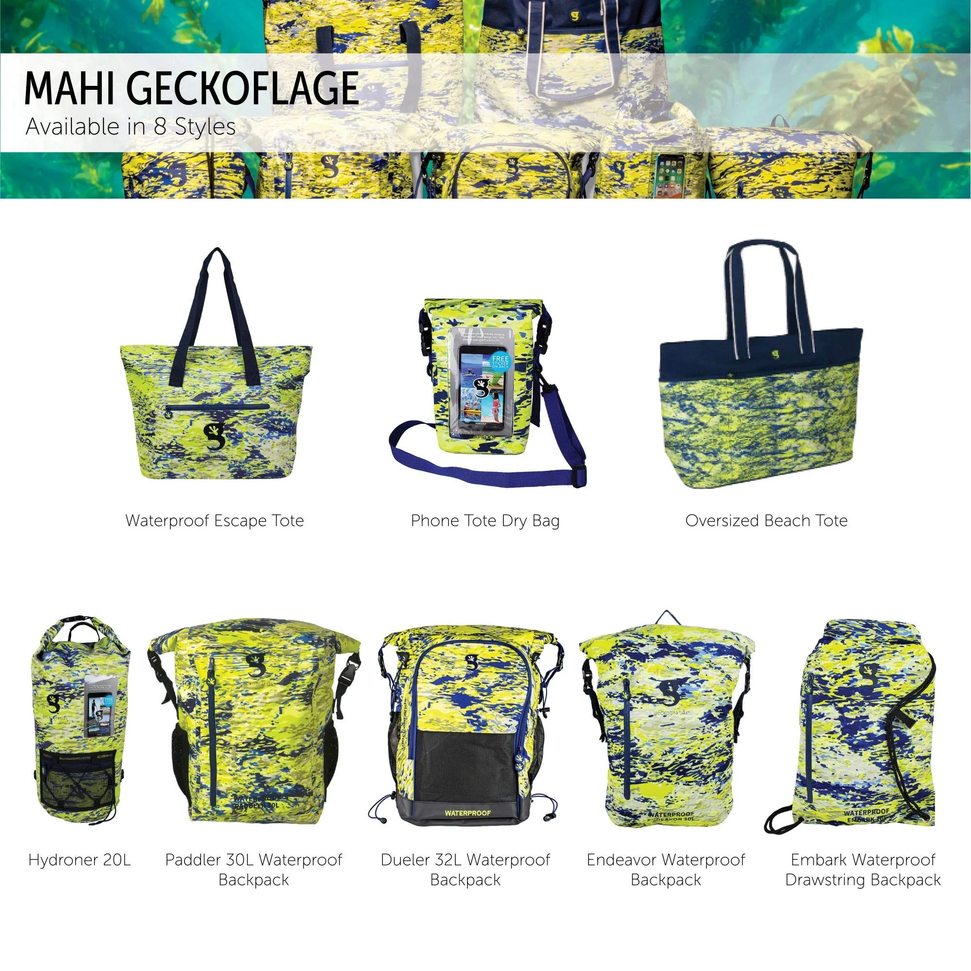 Geckobrands Waterproof Phone Tote