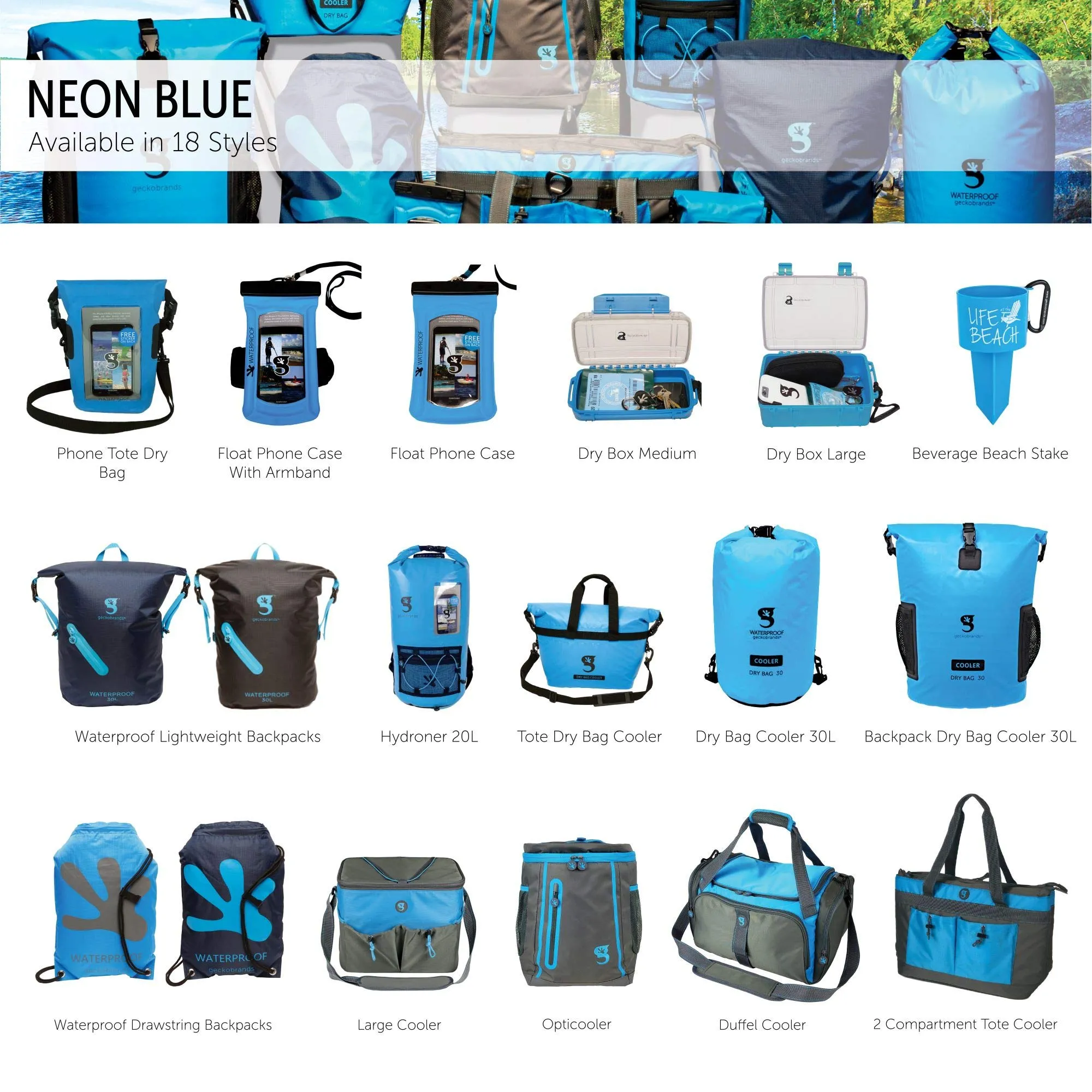 Geckobrands Waterproof Phone Tote