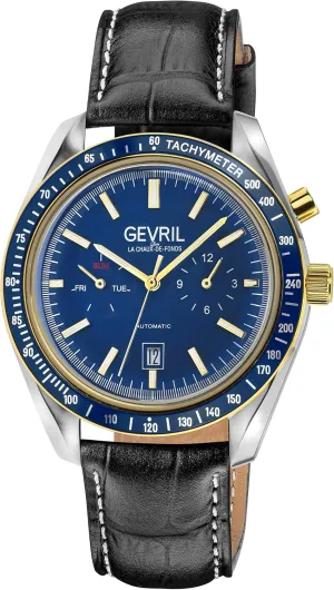Gevril Men's Lenox Swiss Automatic Watch, Genuine Italian Leather Strap