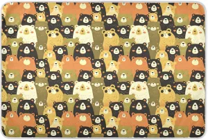 Giant Bear Faces Extra Large Resuable Bed Underpads Highly Absorbent Flat Crib Pads Changing Pad Liner for Children Adults Pets 52" L x 34" W
