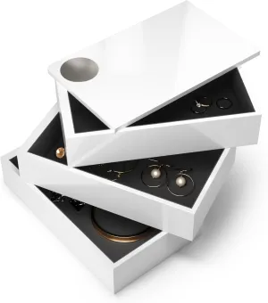 Gift Boutique Women's Spindle Storage Box, White, One Size