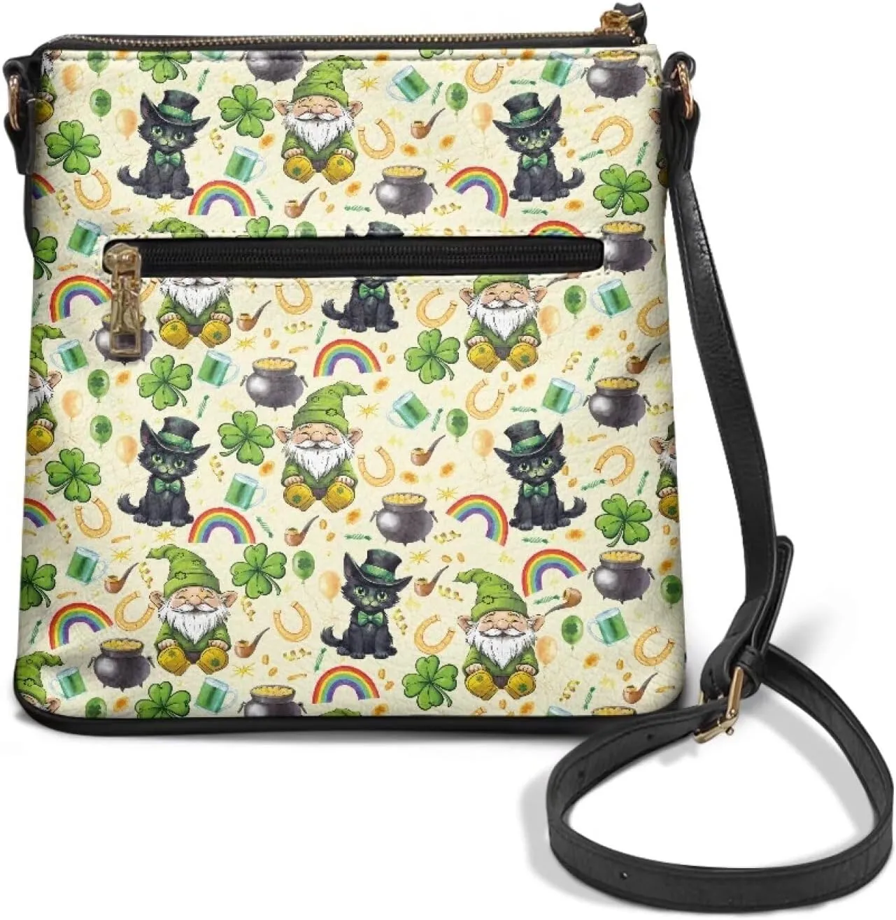 GIFTPUZZ Leather Shoulder Bag Ladies Waterproof Handbags Women Crossbody Bag for Travel Party and Work