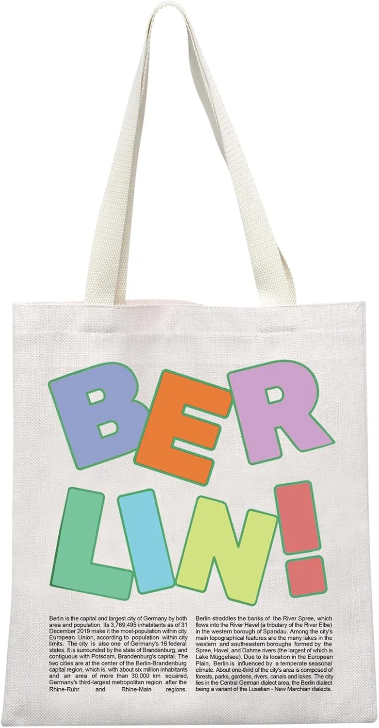 GJTIM Berlin Definition Berlin Trip Getaway Weekend Gift Germany Travel Bag Berlin Tote Bag