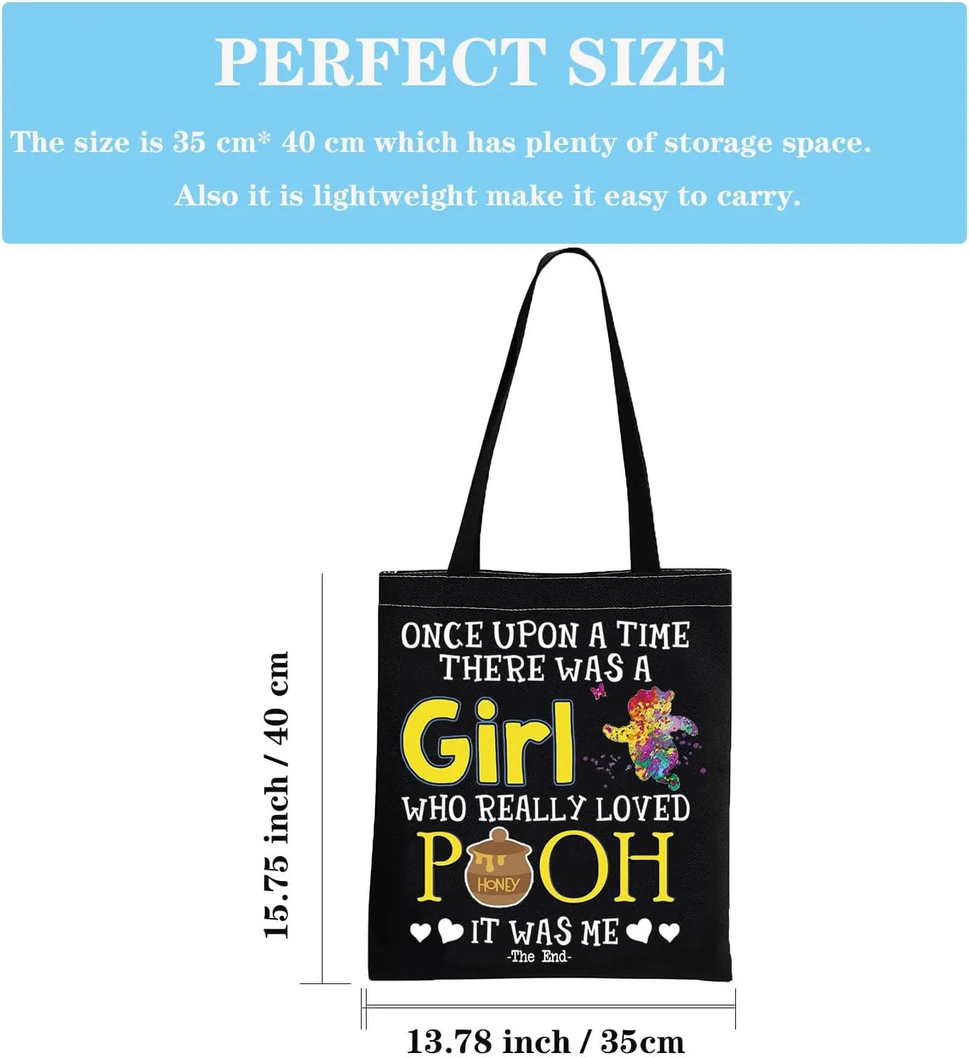 GJTIM Movie Inspired Bear Travel Bag Bear Accessories Bear Zipper Pouch for Bear Lovers (LovedP ToteBlack)