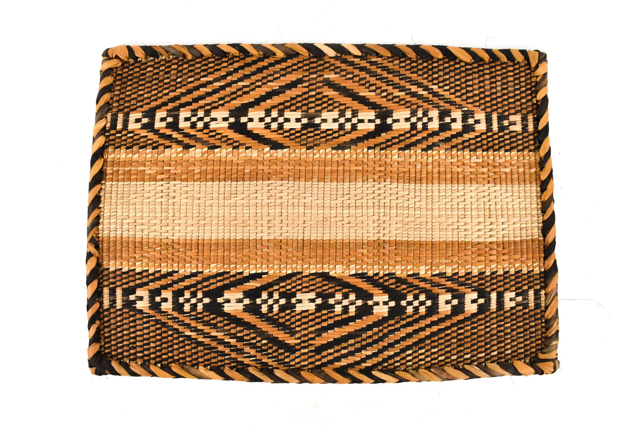 Gokwe Rectangular Mat Basket Zimbabwe 17 inch