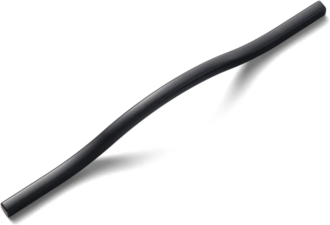 Goo-Ki Modern Handle,Minimalist Cabinet Pull,Matt Black Drawer Handle Wardrobe Cabinet Door Handle, 6.3''/7.6'' Double Hole Centers,6 Packed