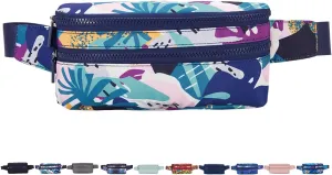 Goothdurs Fanny Pack for Women Men Fashion Waist Bag Waterproof Hip Bum Bag with Adjustable Belt for Running Travel Hiking Cycling Money